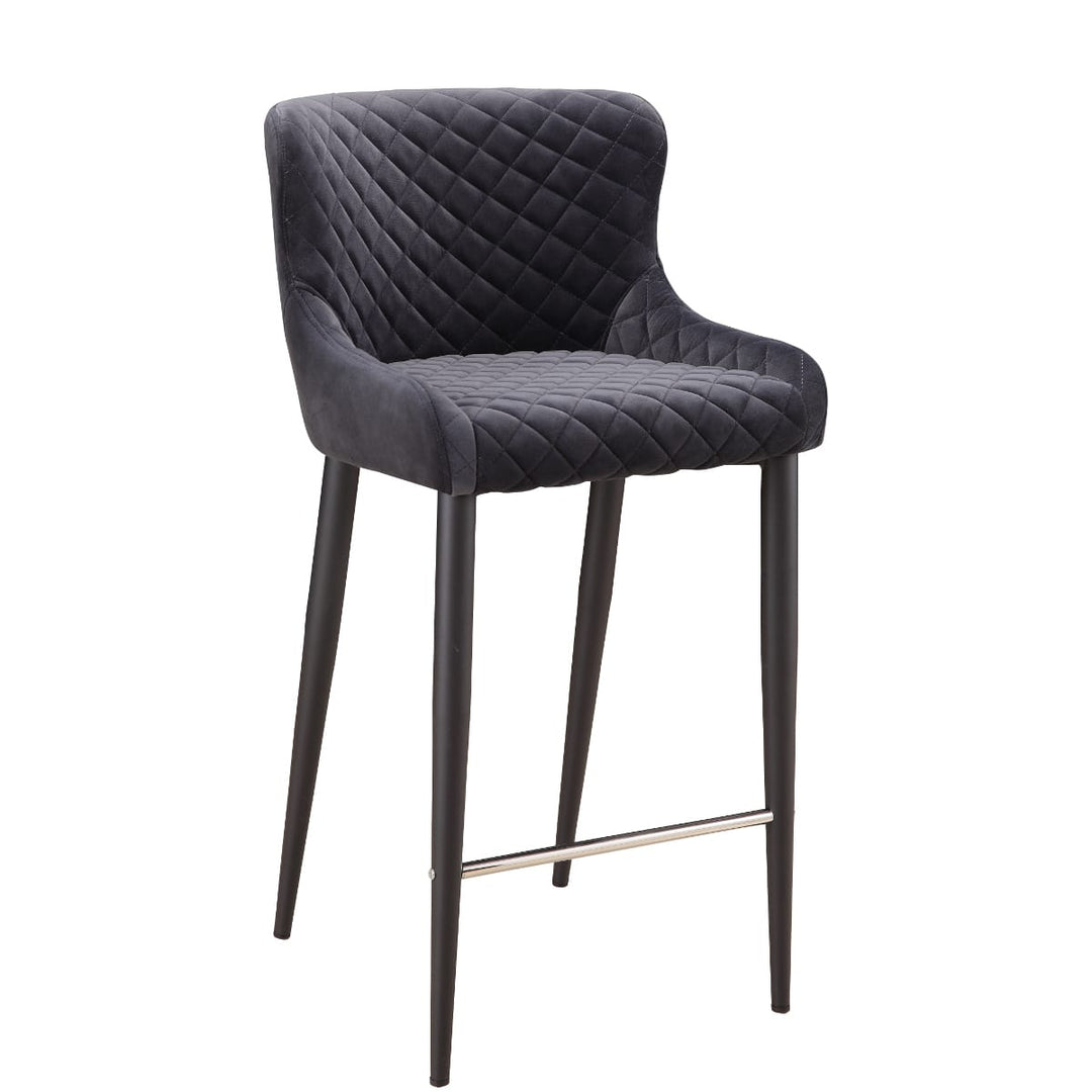 ETTA COUNTER STOOL: DARK GREY