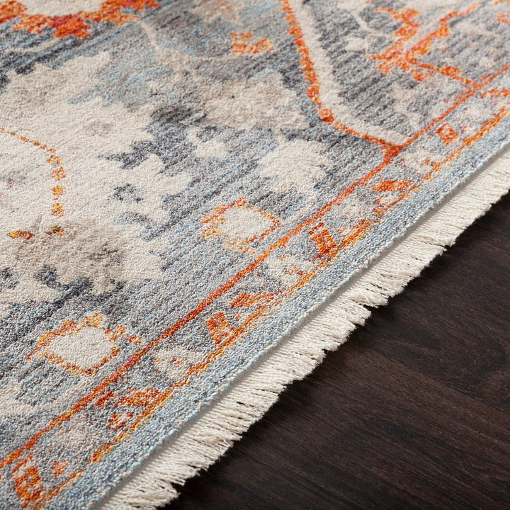 ETTA RUG: GREY, ORANGE