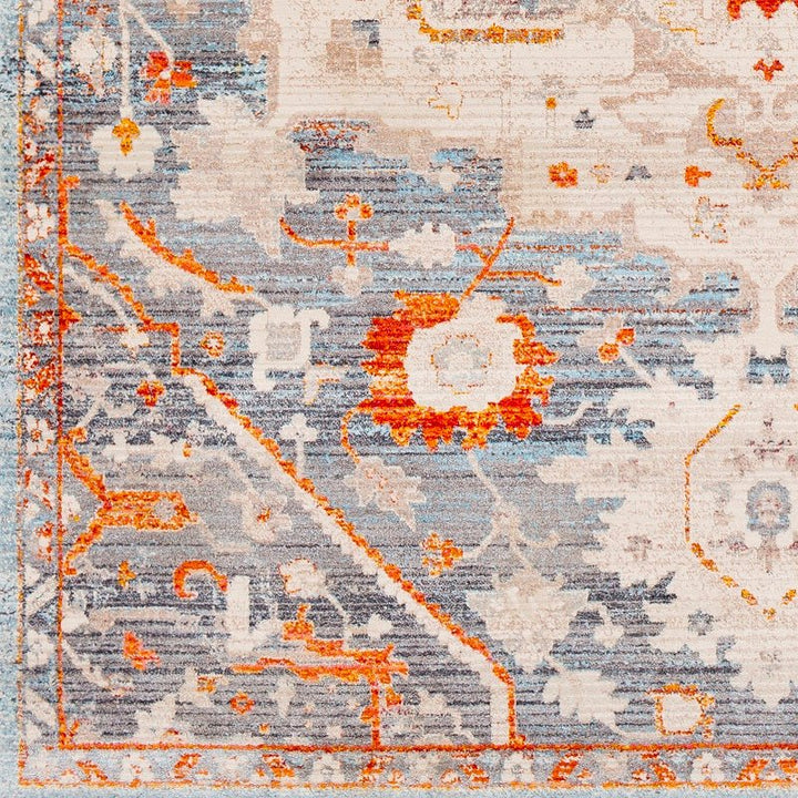 ETTA RUG: GREY, ORANGE