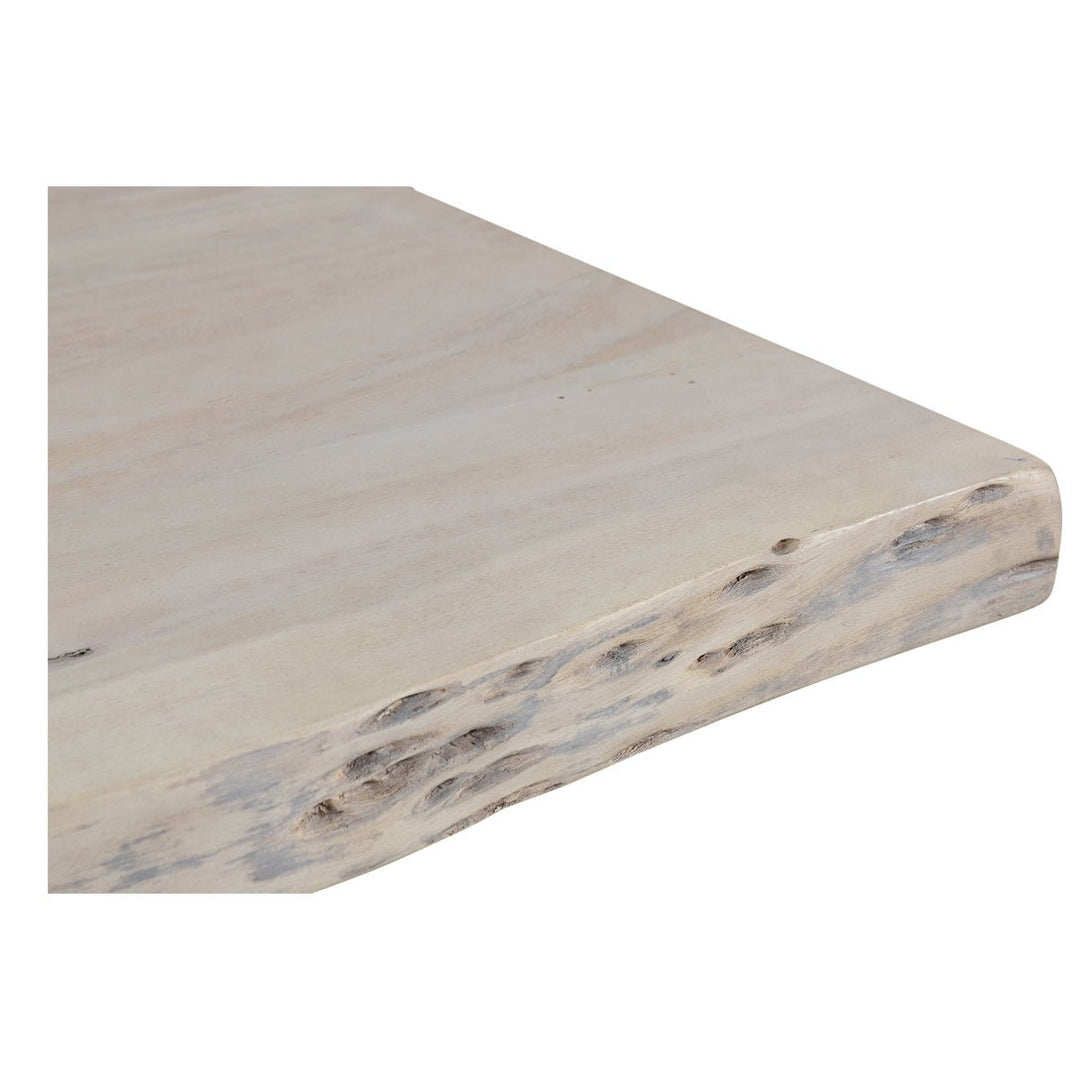 EVANS WHITEWASH LIVE - EDGE DINING TABLE