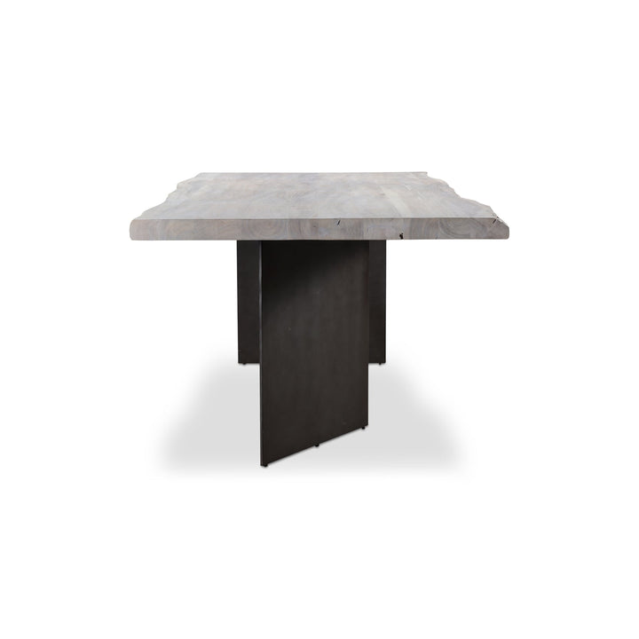 EVANS WHITEWASH LIVE - EDGE DINING TABLE