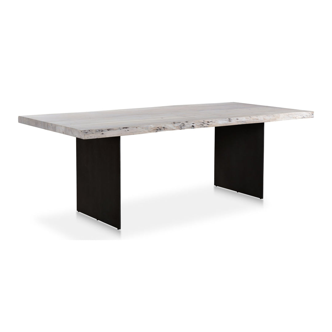 EVANS WHITEWASH LIVE - EDGE DINING TABLE