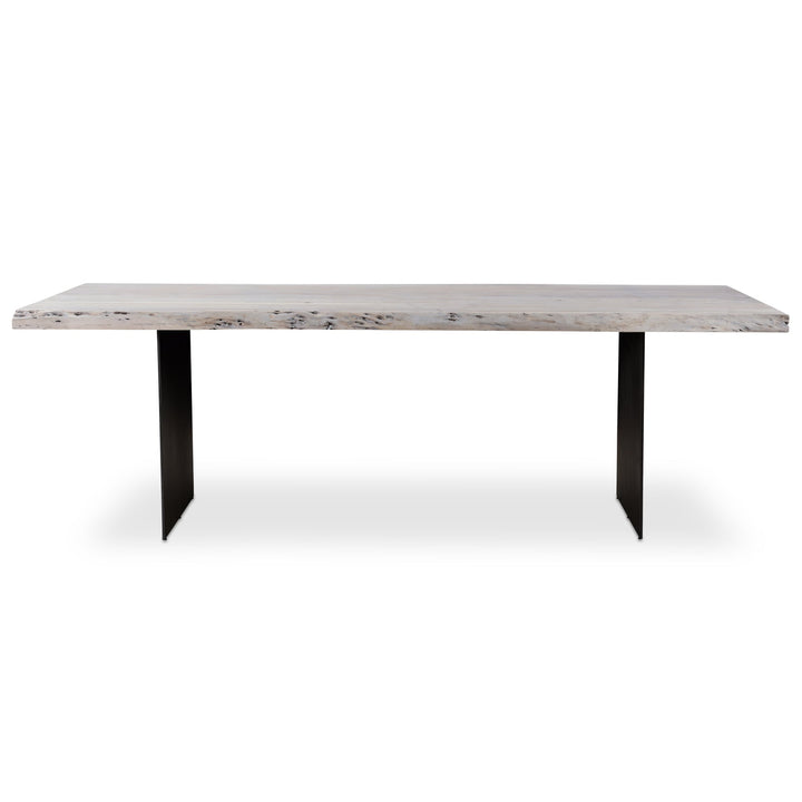 EVANS WHITEWASH LIVE - EDGE DINING TABLE