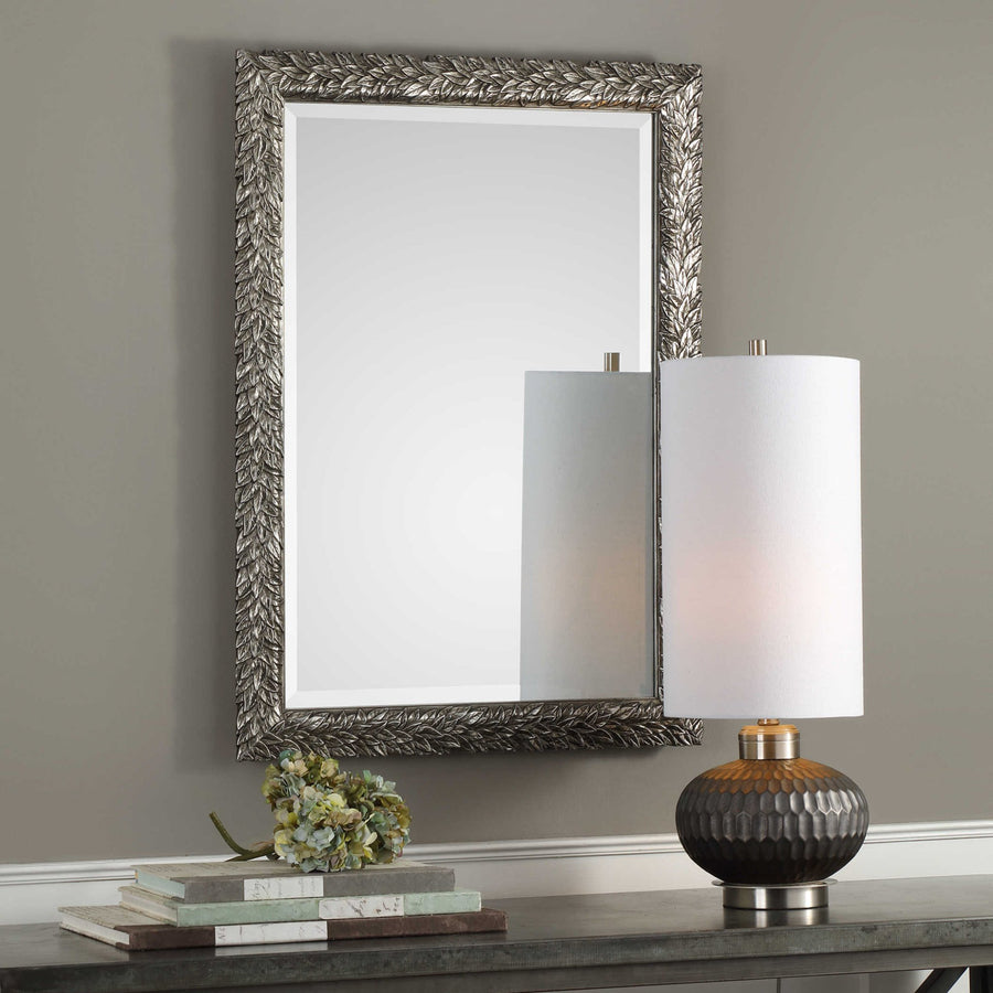 EVE BURNISHED SILVER LEAF MIRROR