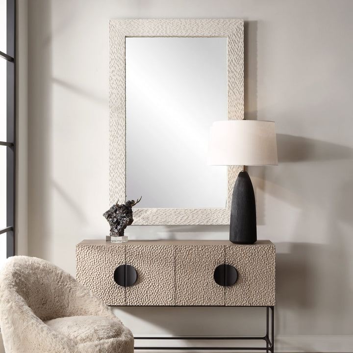 EVERETT IVORY STONE MIRROR