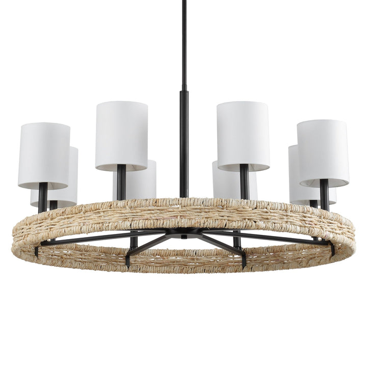 FAIYAM 8 LIGHT RATTAN CHANDELIER