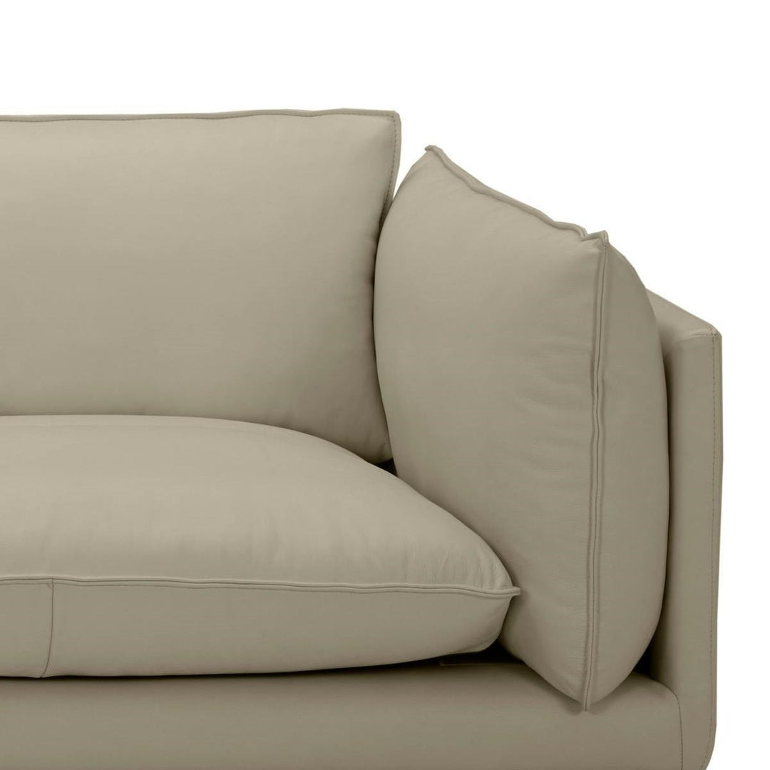 FALCO TAUPE LEATHER SOFA