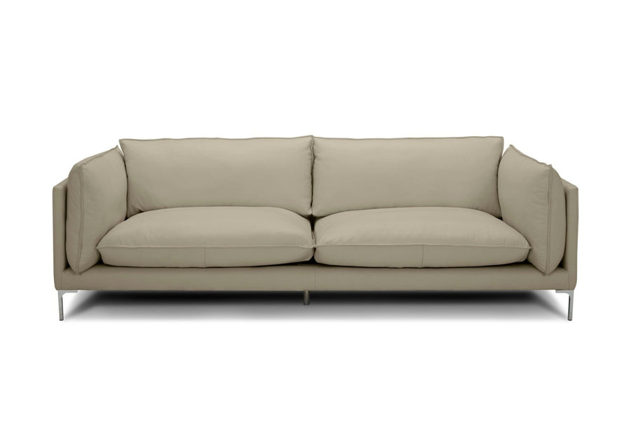 FALCO TAUPE LEATHER SOFA