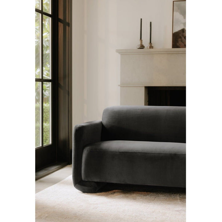 FALLON 98" SOFA: SHADOW GREY VELVET