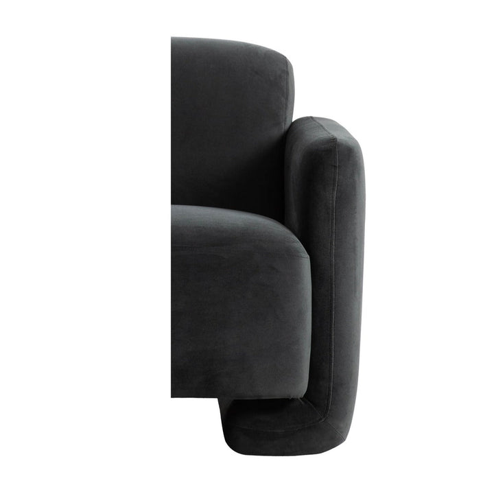 FALLON ARM CHAIR: SHADOW GREY VELVET