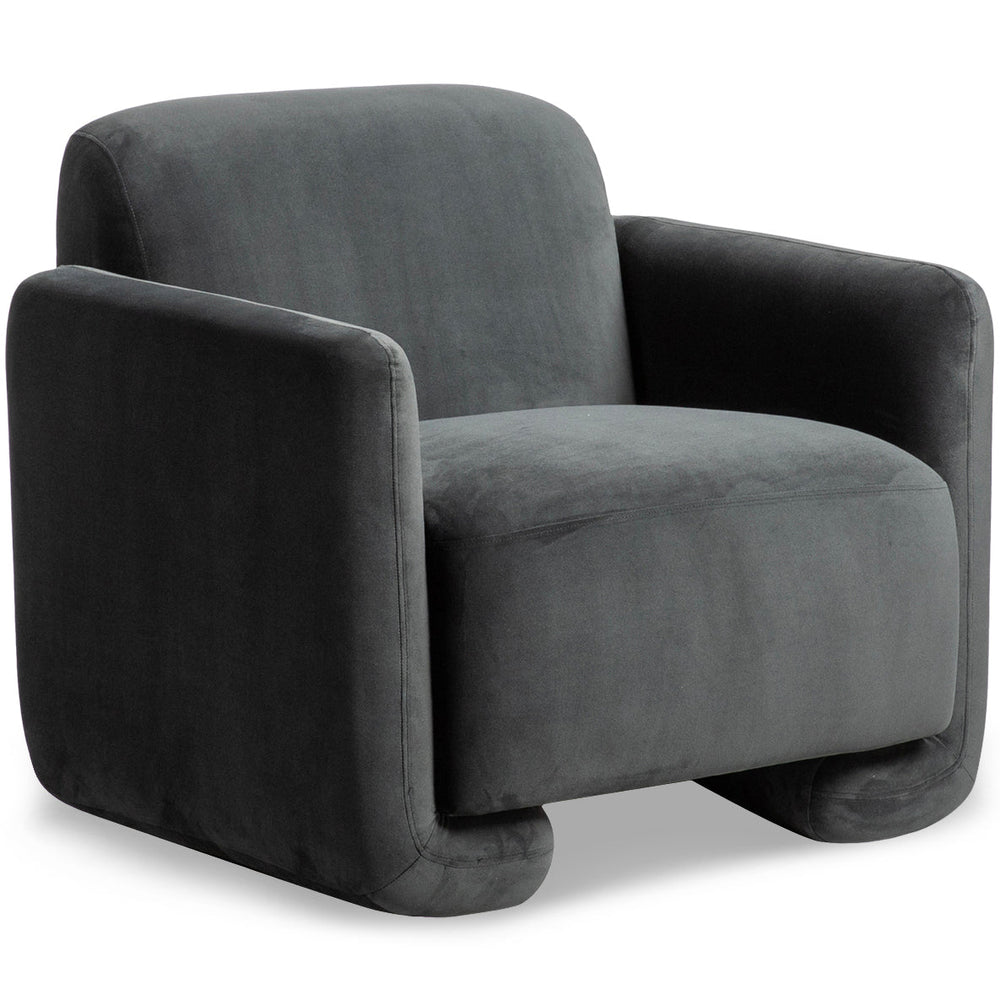 FALLON ARM CHAIR: SHADOW GREY VELVET