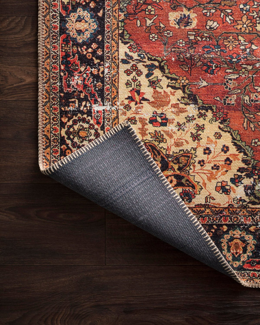 FARIDA VINTAGE PRINT RUG: RED MULTI