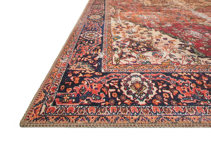 FARIDA VINTAGE PRINT RUG: RED MULTI
