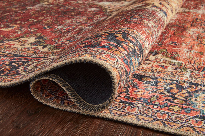 FARIDA VINTAGE PRINT RUG: RED MULTI