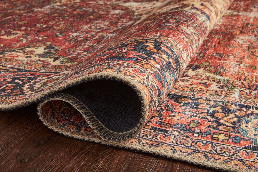 FARIDA VINTAGE PRINT RUG: RED MULTI