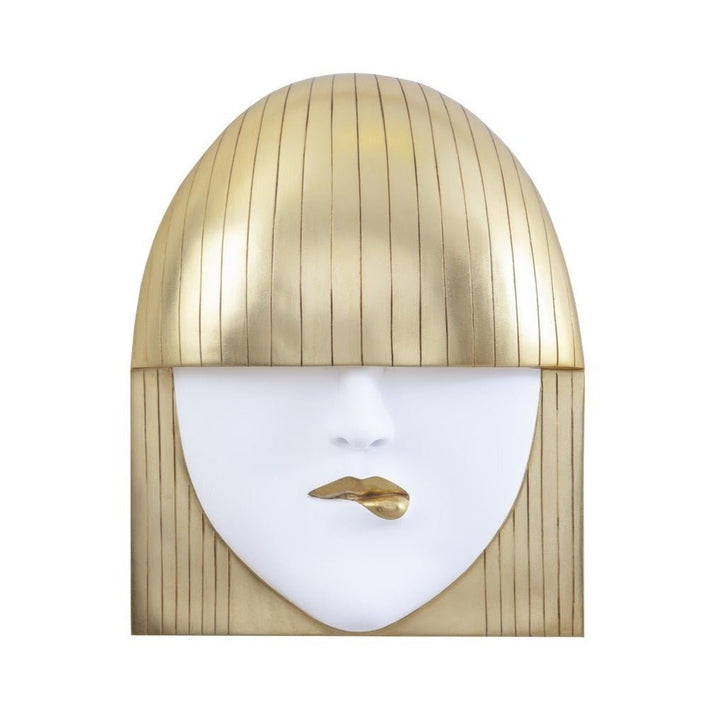 FASHION FACE GOLD+WHITE WALL ART