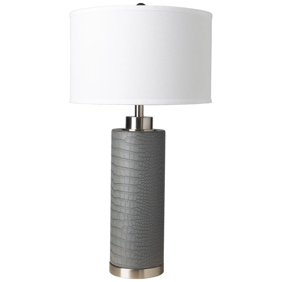 FAUX CROC LAMP: GRAY