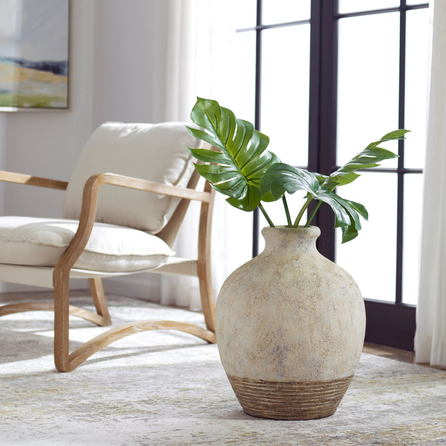 FERNANDINA OVERSIZED RUSTIC CONCRETE VASE