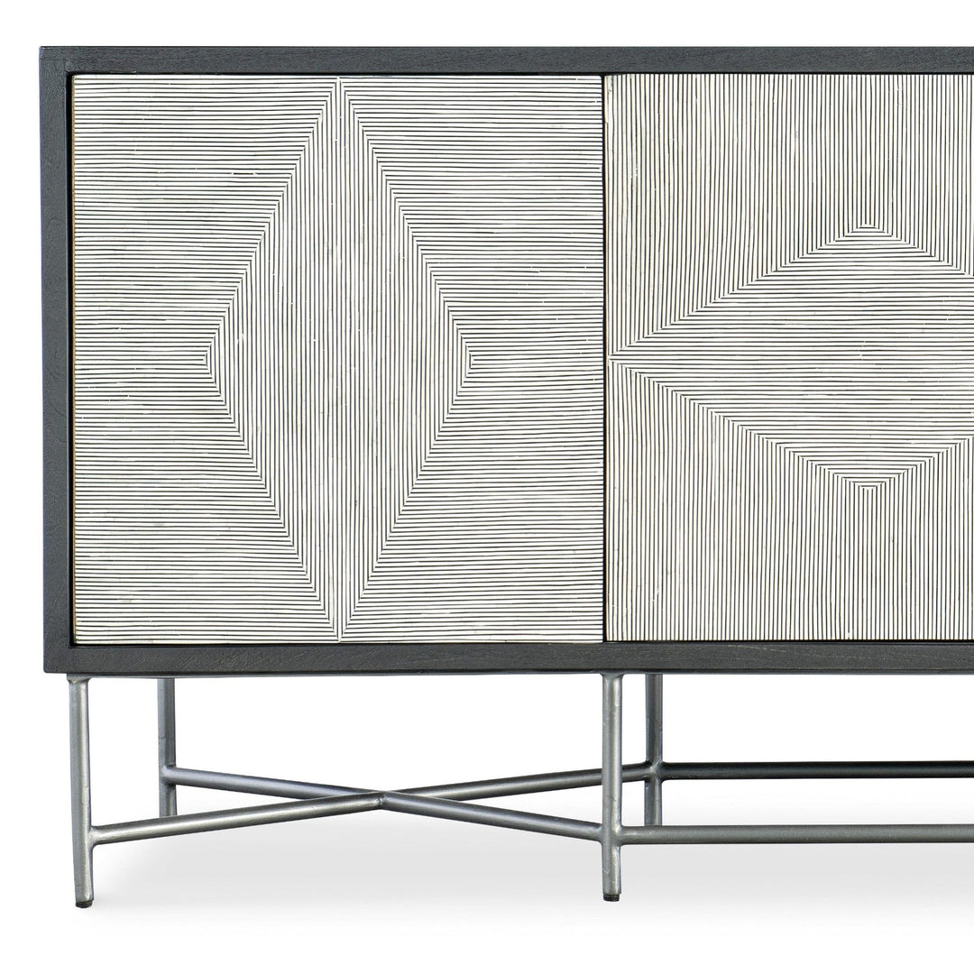 FINE LINES BONE INLAYED MEDIA CREDENZA