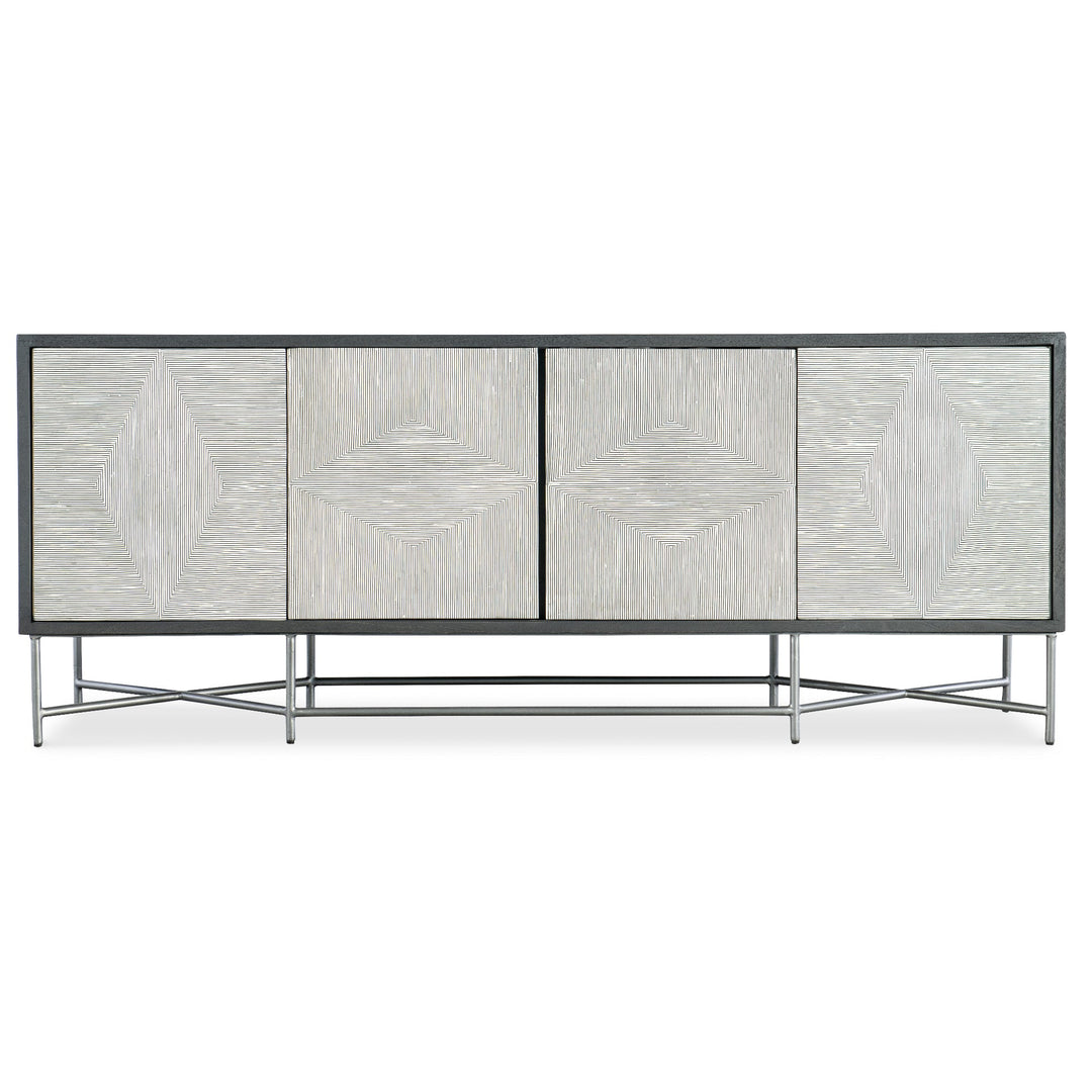 FINE LINES BONE INLAYED MEDIA CREDENZA