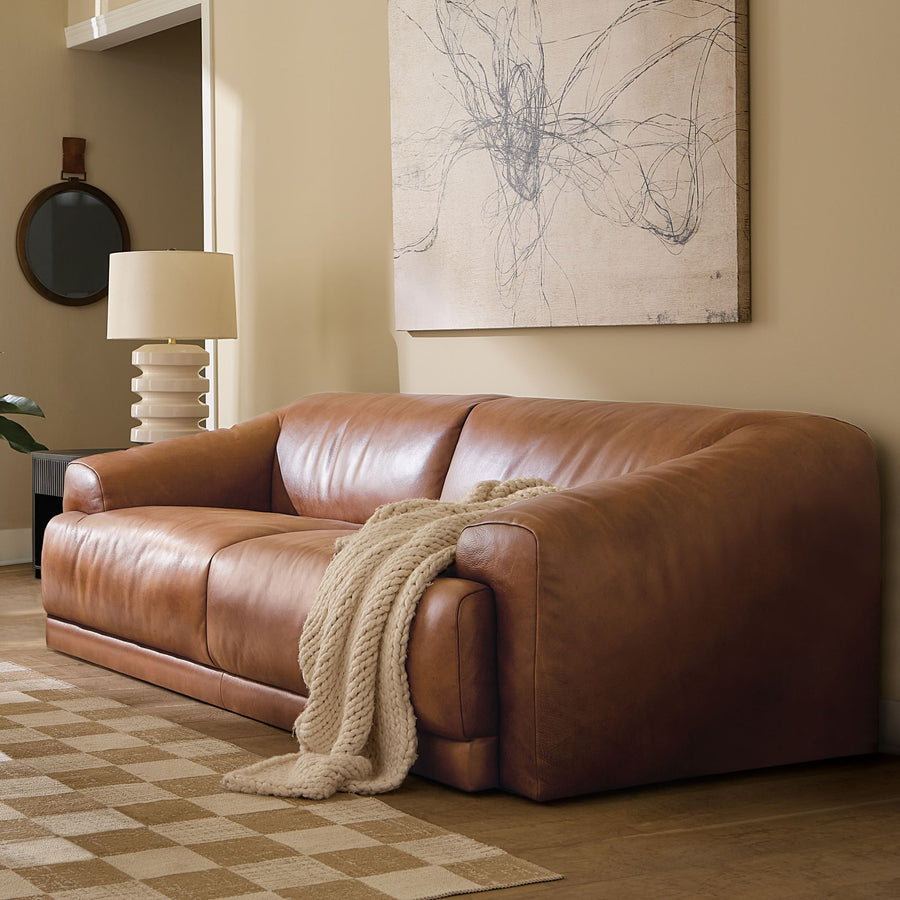 FLEETWOOD VINTAGE LEATHER 2-SEAT SOFA