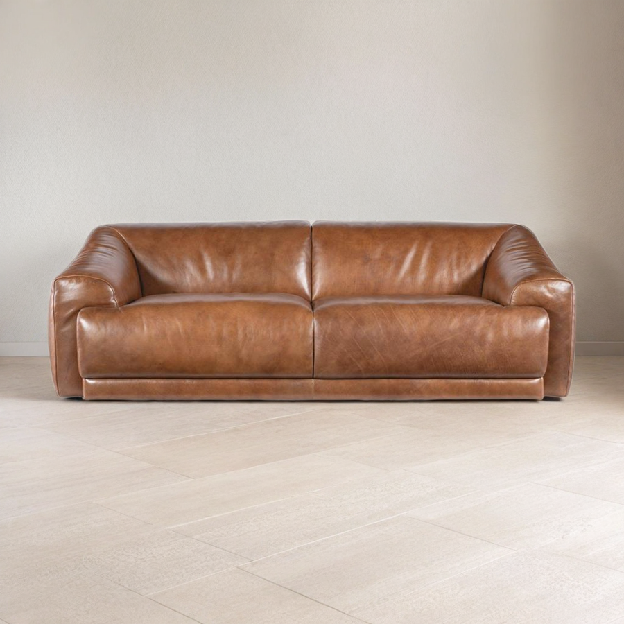 FLEETWOOD VINTAGE LEATHER 2-SEAT SOFA