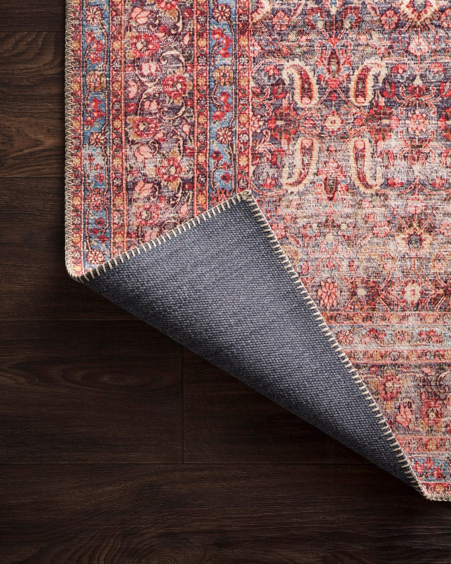 FLETA VINTAGE PRINT RUG: CRIMSON, EGGPLANT
