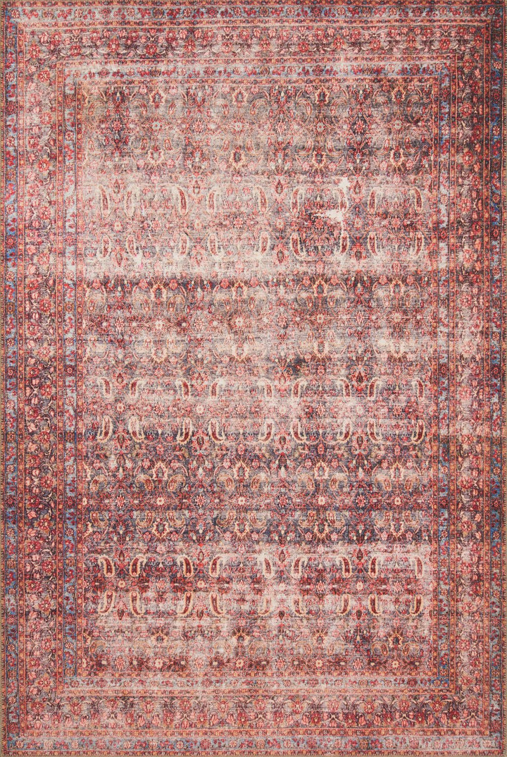 FLETA VINTAGE PRINT RUG: CRIMSON, EGGPLANT