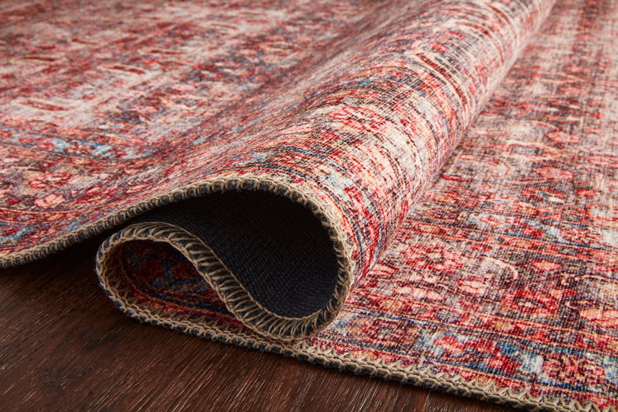 FLETA VINTAGE PRINT RUG: CRIMSON, EGGPLANT