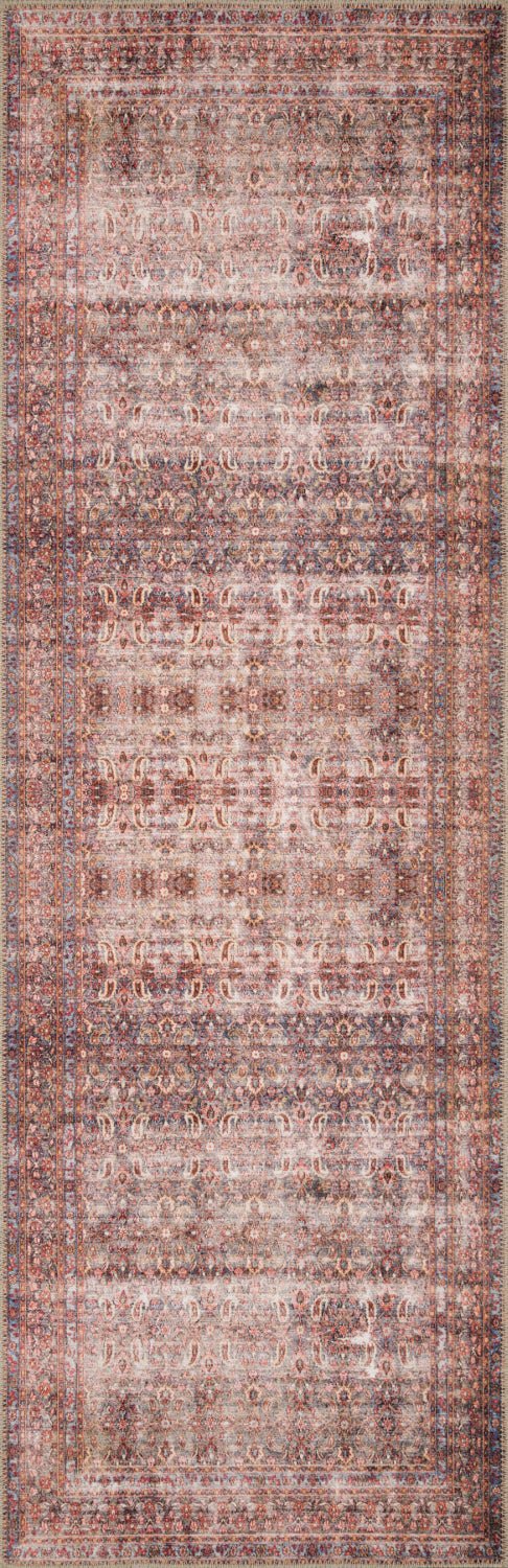 FLETA VINTAGE PRINT RUG: CRIMSON, EGGPLANT