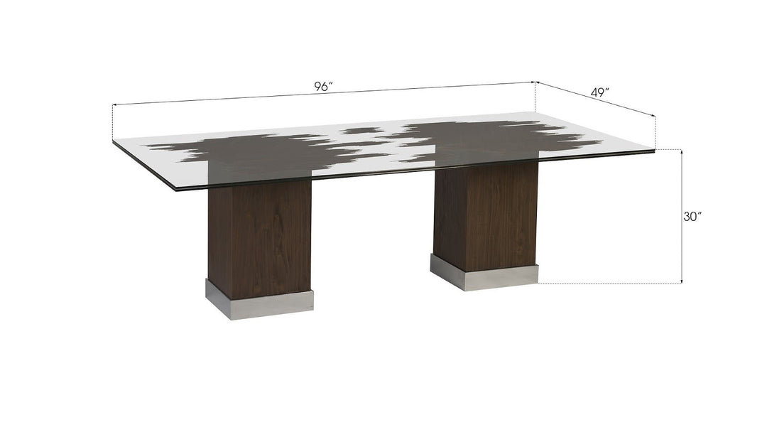 FLOATING SLICE DINING TABLE - FRONT VIEW