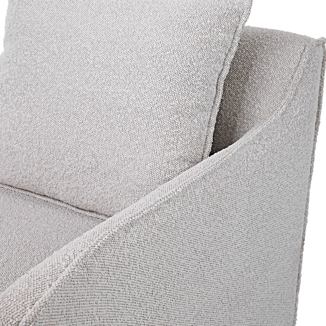 FONTANA IVORY - GREY BOUCLE SWIVEL CHAIR