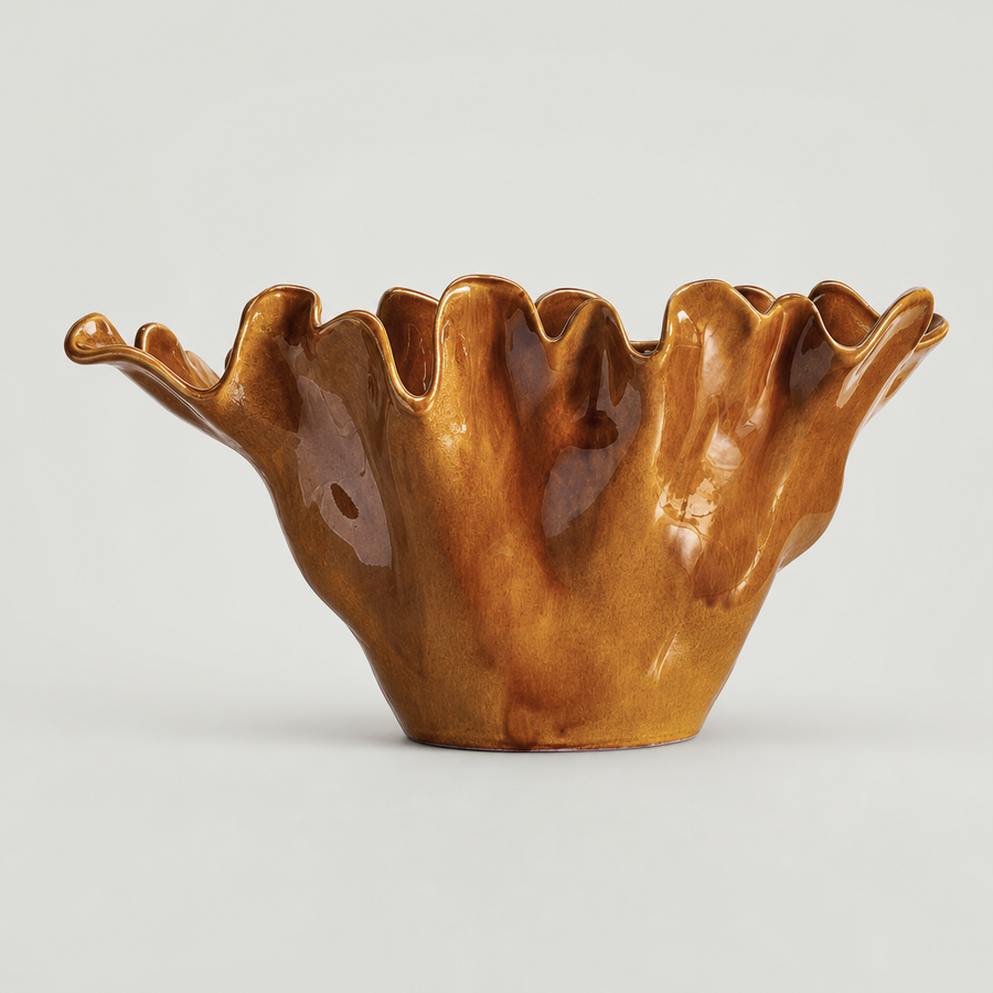 AMBER TIDE CERAMIC BOWL