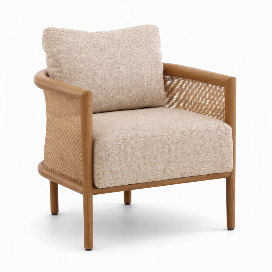 ODETTE CANE PANELED ACCENT CHAIR