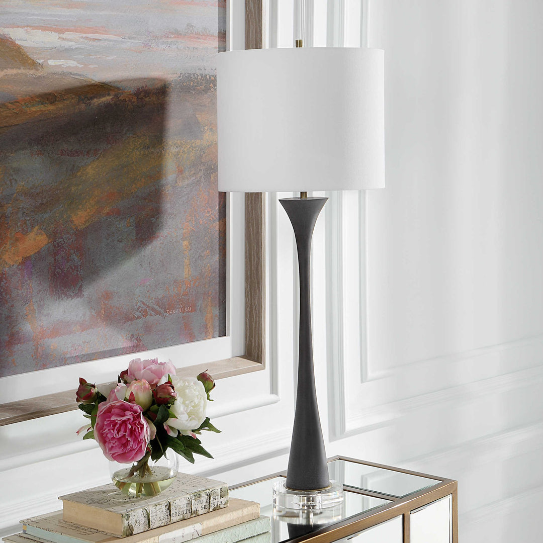 FOUNTAIN BLACK STONE TABLE LAMP