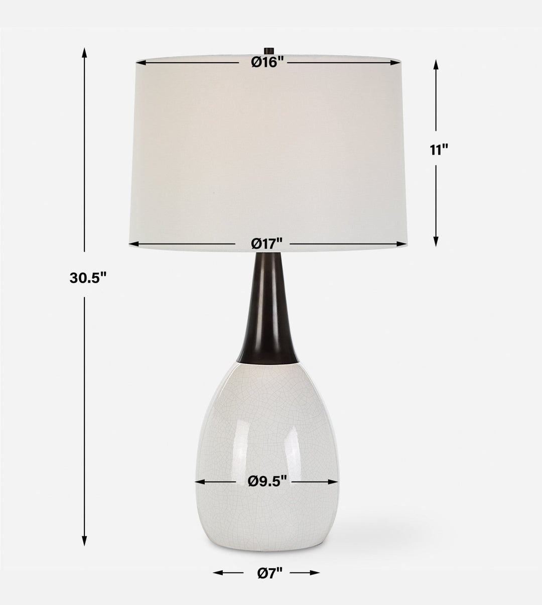 FRALIN BLACK & WHITE CERAMIC LAMP