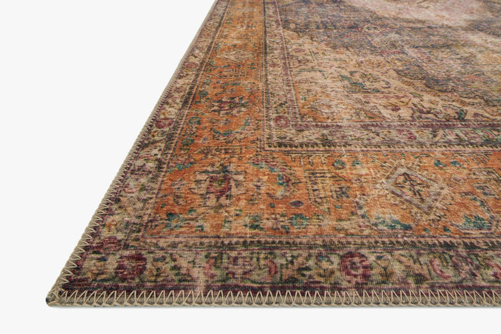 FREIDA VINTAGE RUG: PLUM, BURNT ORANGE