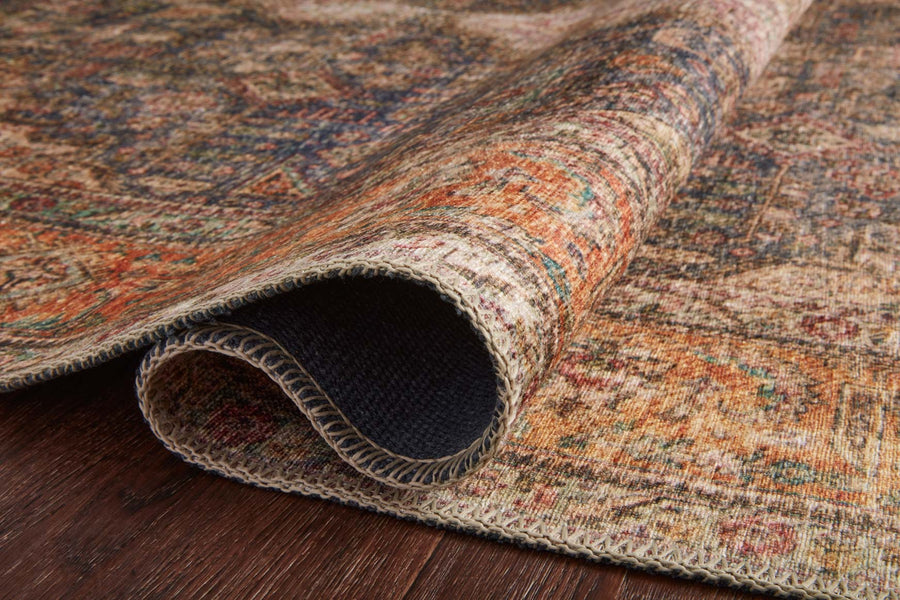 FREIDA VINTAGE RUG: PLUM, BURNT ORANGE