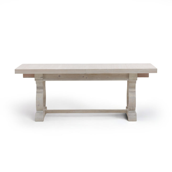 FRENCH FARMHOUSE EXTENSION DINING TABLE: WHITEWASH