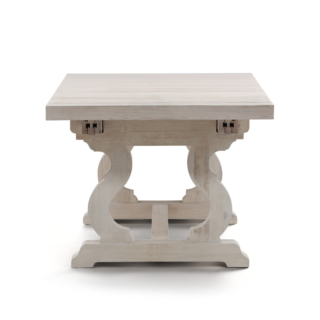 FRENCH FARMHOUSE EXTENSION DINING TABLE: WHITEWASH