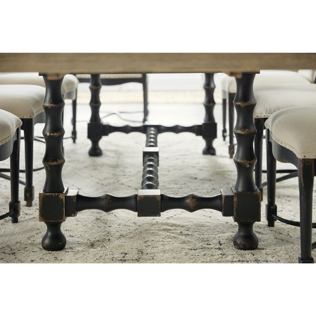 FRENCH FARMHOUSE TRESTLE DINING TABLE: WHITE