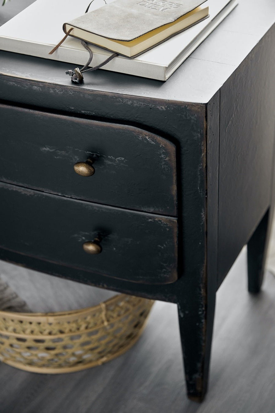 FRENCH MARKET NIGHTSTAND: ANTIQUE BLACK