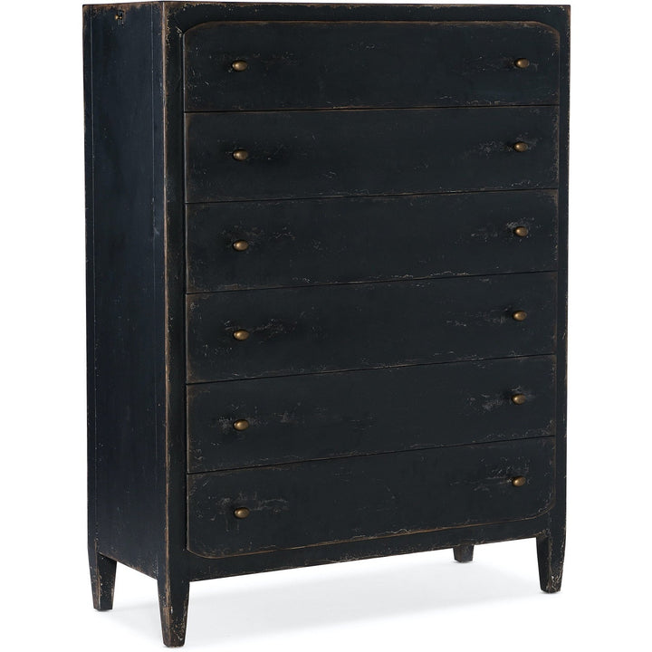 FRENCH MARKET TALL CHEST: ANTIQUE BLACK