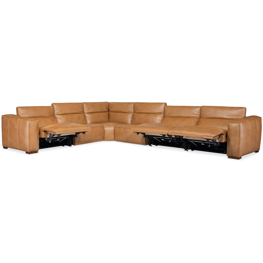 FRESCO MODULAR LEATHER POWER RECLINE SECTIONAL