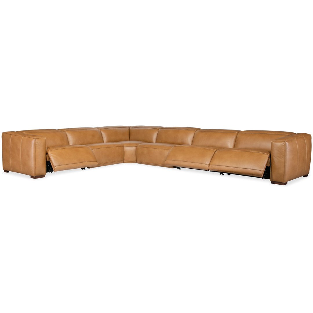 FRESCO MODULAR LEATHER POWER RECLINE SECTIONAL