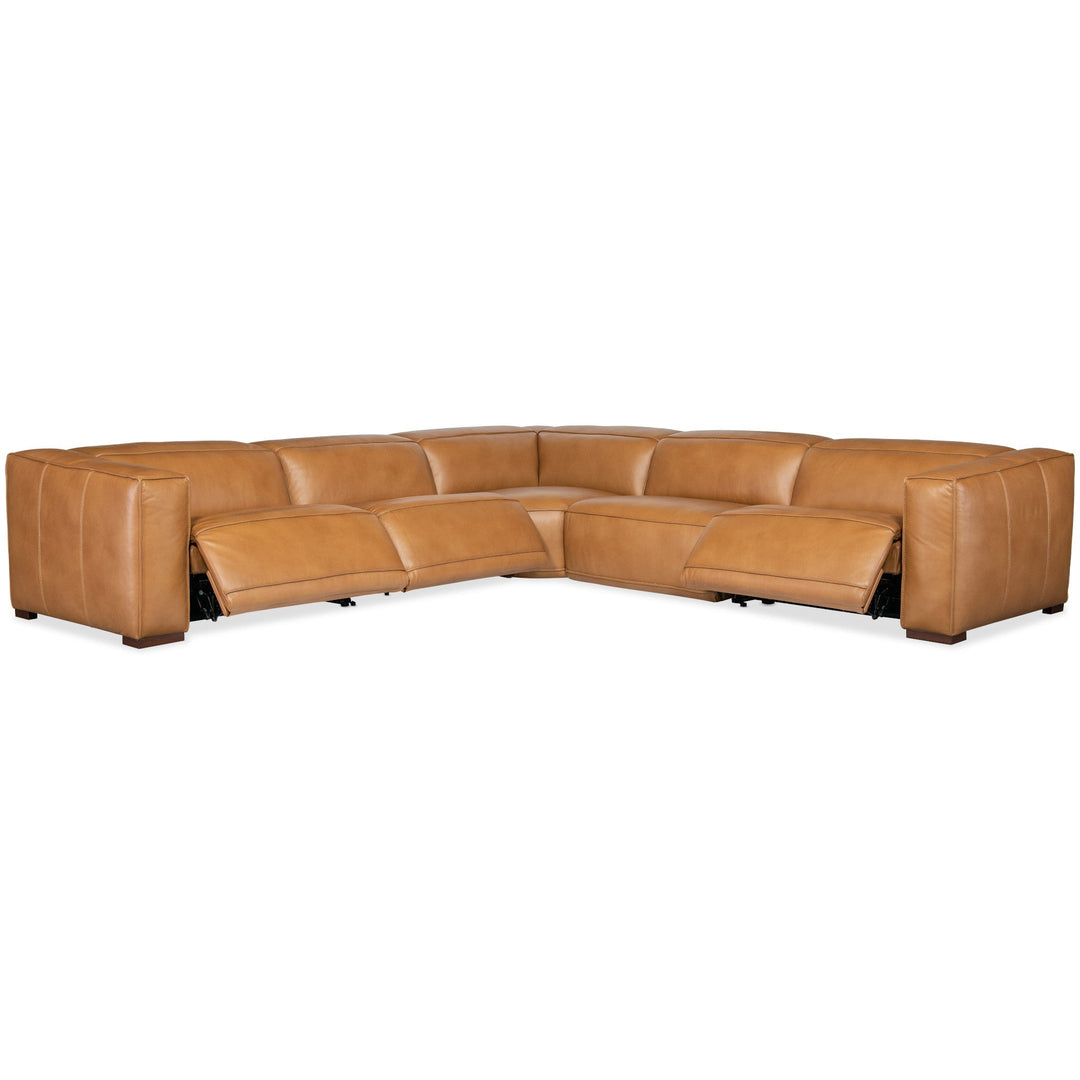 FRESCO MODULAR LEATHER POWER RECLINE SECTIONAL