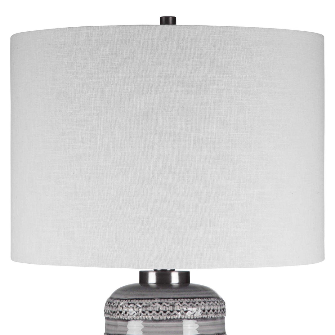 FREYA GREY CERAMIC TABLE LAMP