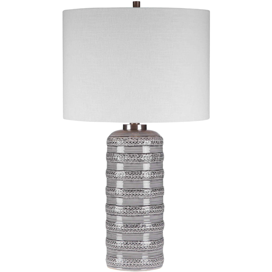 FREYA GREY CERAMIC TABLE LAMP