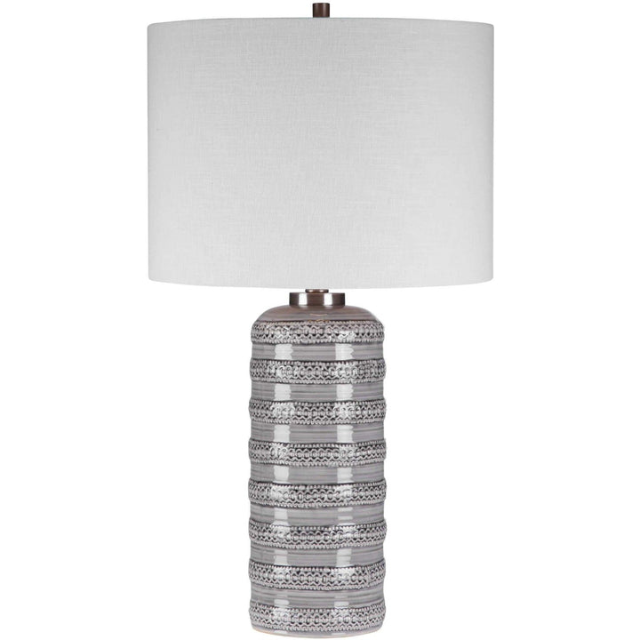 FREYA GREY CERAMIC TABLE LAMP