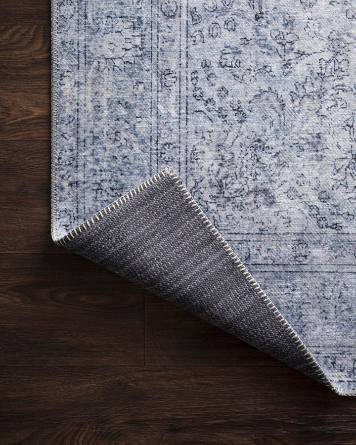 FREYA VINTAGE PRINT RUG: DISTRESSED DENIM